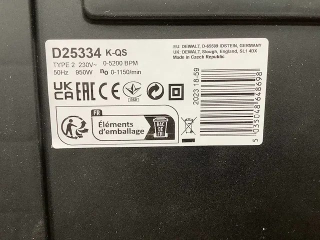 Dewalt - d25334k-qs - combihamer + sds plus - afbeelding 4 van  4