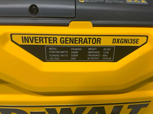 Dewalt - dxgni35e 3400watt - stroomgenerator - afbeelding 3 van  16