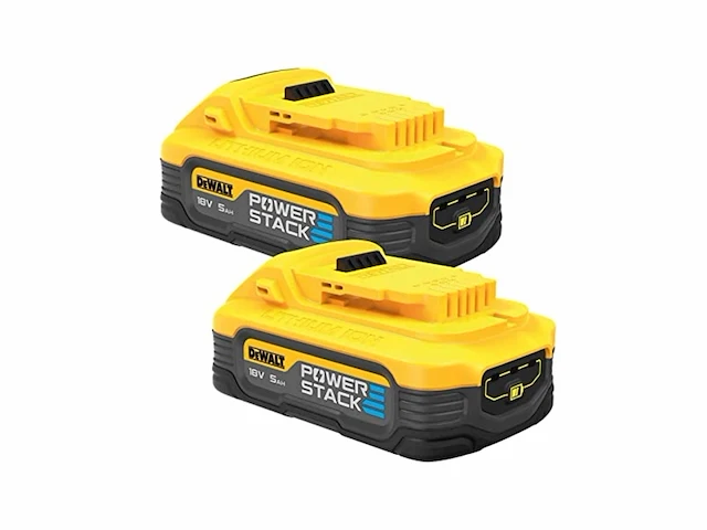 Dewalt 18v powerstack vervangingsaccu dcbp518h2 met 5,0ah set van 2 - afbeelding 1 van  4