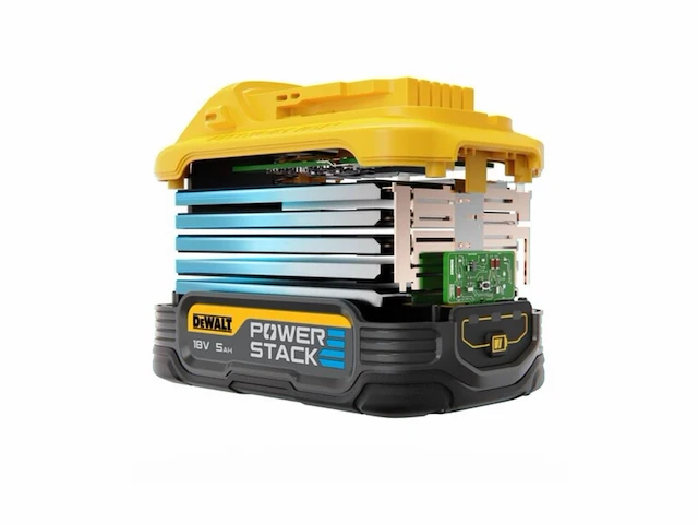 Dewalt 18v powerstack vervangingsaccu dcbp518h2 met 5,0ah set van 2 - afbeelding 2 van  4