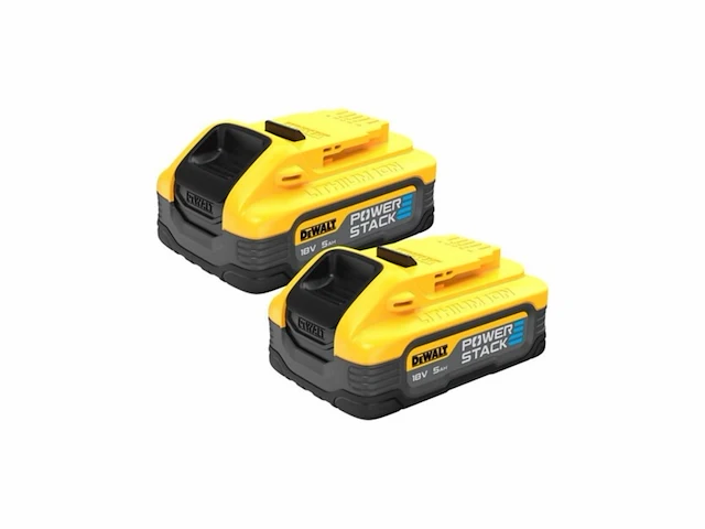 Dewalt 18v powerstack vervangingsaccu dcbp518h2 met 5,0ah set van 2 - afbeelding 3 van  4