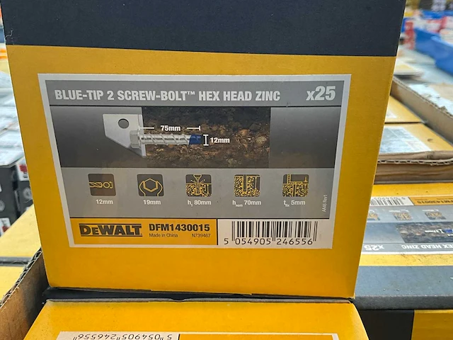 Dewalt blue-tip 2 verzinkte schroef à 25 stuks (22x) - afbeelding 3 van  3