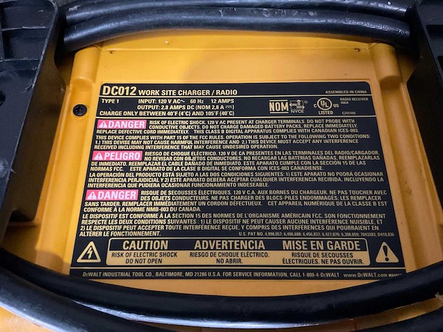 Dewalt dc012 bouwradio - afbeelding 5 van  6