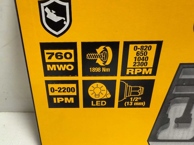 Dewalt dcf900p2g-qw accu-slagmoersleutel 18 v 5.0 ah li-ion incl. 2 accu's, incl. lader - afbeelding 3 van  3