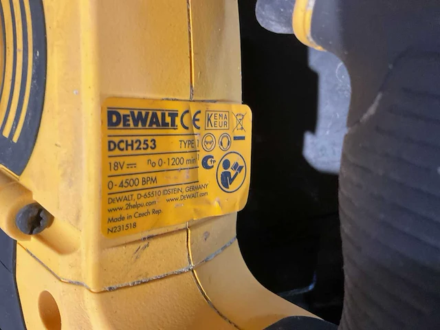 Dewalt dch 253 combihamer + haakse slijper - afbeelding 4 van  5