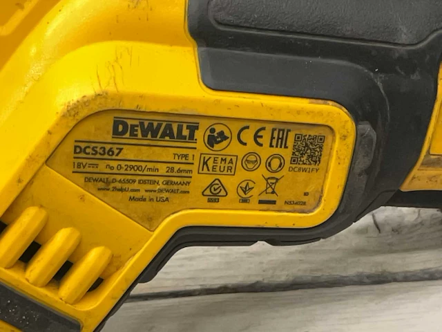 Dewalt dcs367 reciprozaag - afbeelding 4 van  6