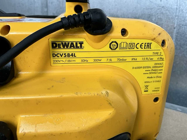 Dewalt dcv584l nat en droog stofzuiger overige gereedschappen - afbeelding 4 van  4