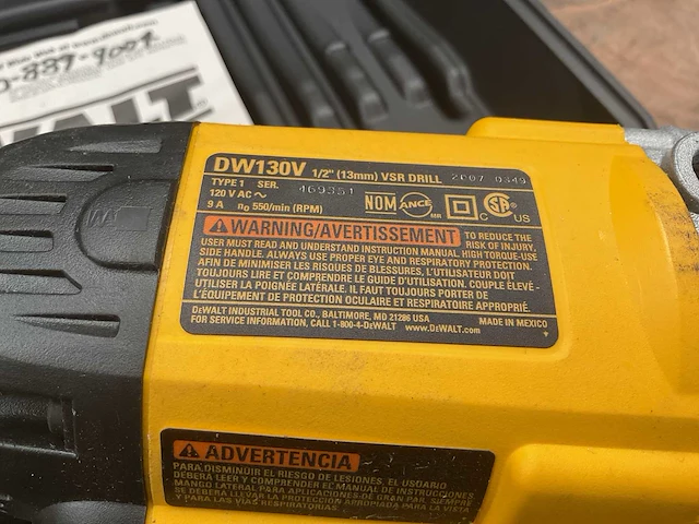 Dewalt dw130v vsrdrill boormachine - afbeelding 5 van  6