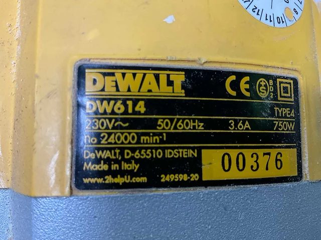 Dewalt dw614 bovenfrees - afbeelding 5 van  5