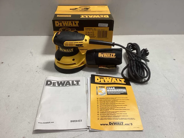 Dewalt dwe6423 excentrische schuurmachine 125mm - 280w - dwe6423-qs - afbeelding 1 van  3