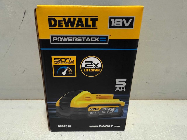 Dewalt powerstack li-ion accu 18v - 5ah - afbeelding 3 van  3
