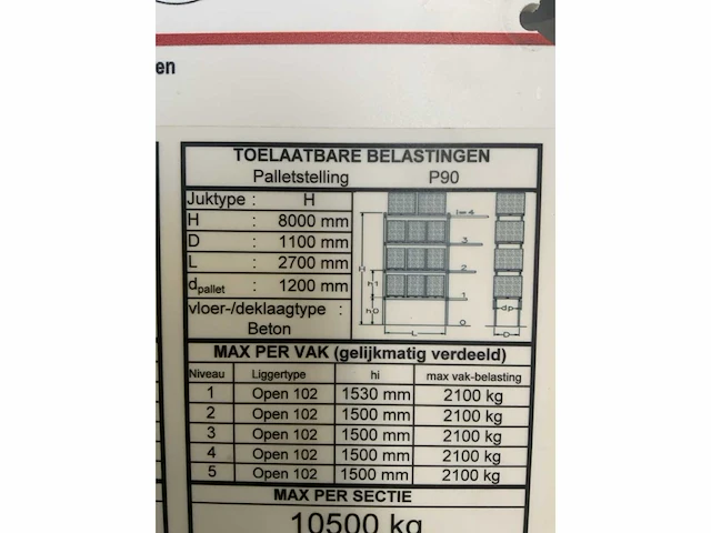 Dexion p90 palletstelling 13 secties - afbeelding 4 van  12