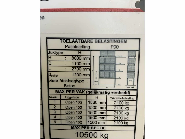 Dexion p90 palletstelling 23 secties - afbeelding 2 van  10