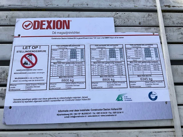 Dexionpalletstelling - afbeelding 2 van  3