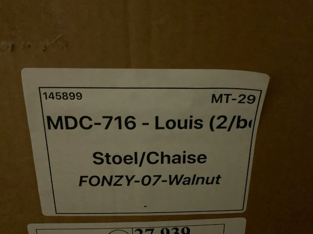 Dez avanti louis fonzy walnut eetkamerstoel (10x) - afbeelding 7 van  8