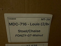Dez avanti louis fonzy walnut eetkamerstoel (10x) - afbeelding 7 van  8
