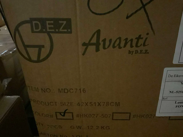 Dez avanti louis fonzy walnut eetkamerstoel (10x) - afbeelding 8 van  8