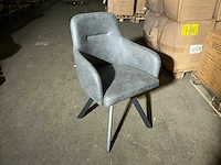 Dez luke iron grey eetkamerstoel (6x) - afbeelding 1 van  4