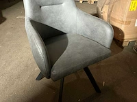 Dez luke iron grey eetkamerstoel (6x) - afbeelding 3 van  4