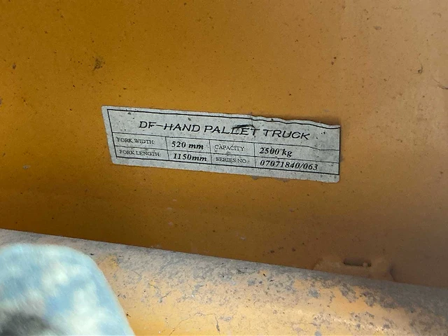 Df hand hydraulische palletwagen - afbeelding 4 van  4