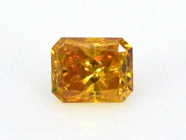 Diamant - 0.26 karaat echte eco-lab diamant intense oranje (gecertificeerd) - afbeelding 1 van  3