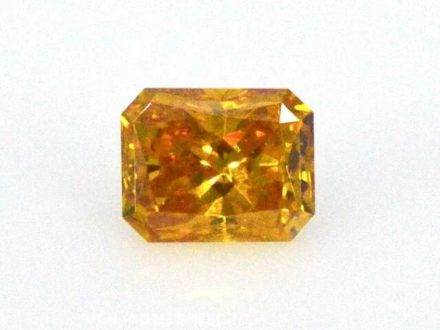 Diamant - 0.26 karaat echte eco-lab diamant intense oranje - afbeelding 1 van  3