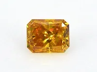 Diamant - 0.26 karaat echte eco-lab diamant intense oranje