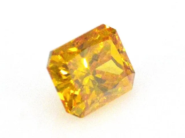 Diamant - 0.26 karaat echte eco-lab diamant intense oranje - afbeelding 2 van  3