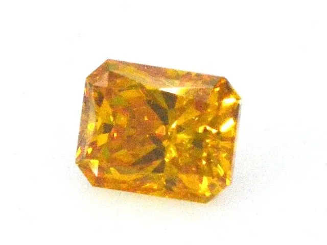 Diamant - 0.26 karaat echte eco-lab diamant intense oranje - afbeelding 3 van  3