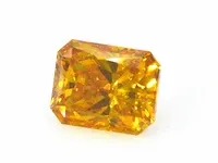 Diamant - 0.26 karaat echte eco-lab diamant intense oranje - afbeelding 3 van  3