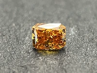 Diamant - 0.29 carat natuurlijk oranje diamant (gecertificeerd) - afbeelding 1 van  6