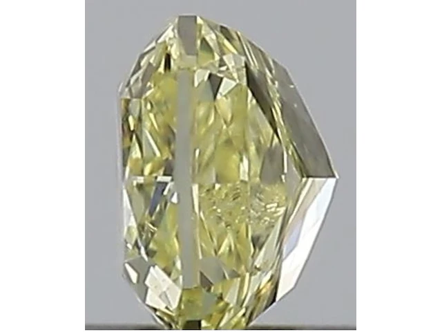 Diamant - 0.31 carat fancy geel vierkant briljant geslepen diamant met een gia certificaat (gecertificeerd) - afbeelding 2 van  5