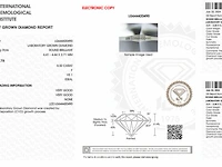 Diamant - 0.32 karaat briljant geslepen diamant (gecertificeerd) - afbeelding 3 van  5