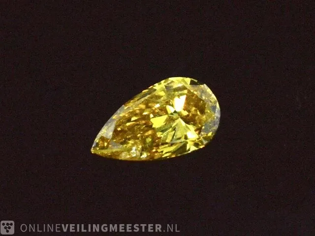 Diamant - 0.32 karaat echte fancy diamant (gecertificeerd) - afbeelding 1 van  5