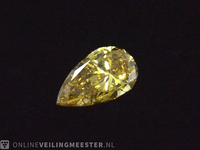 Diamant - 0.32 karaat echte fancy diamant (gecertificeerd) - afbeelding 2 van  5