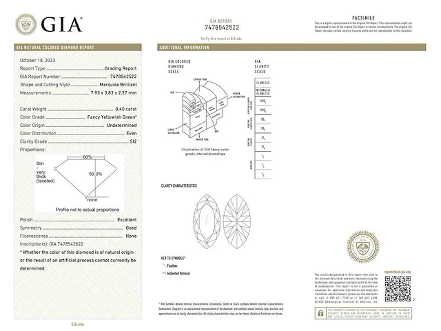 Diamant - 0.40 carat echte natuurlijke fancy colour diamant - afbeelding 3 van  7