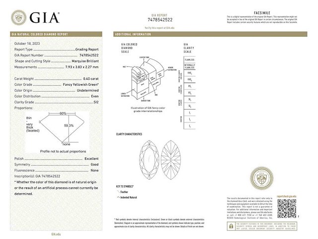 Diamant - 0.40 carat natuurlijke fancy colour diamant - afbeelding 3 van  5