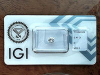 Diamant - 0.41 carat natuurlijke starcut briljant geslepen diamant (gecertificeerd) - afbeelding 1 van  3