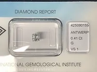 Diamant - 0.41 karaat echte diamant (gecertificeerd) - afbeelding 3 van  5