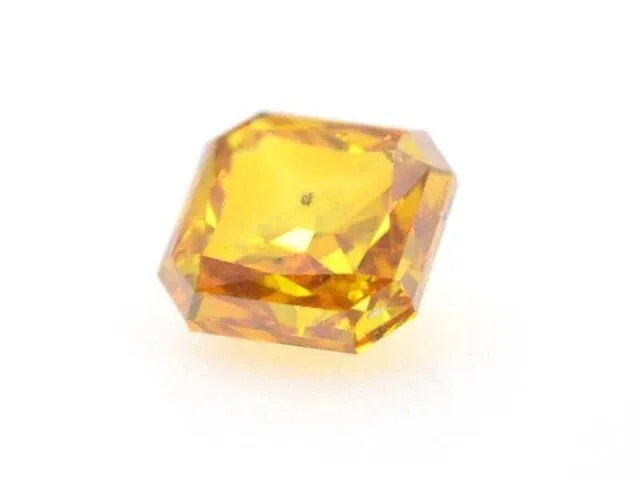 Diamant - 0.41 karaat echte eco-lab diamant intense oranje (gecertificeerd) - afbeelding 2 van  2