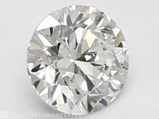 Diamant - 0.42 karaat briljant geslepen diamant (gecertificeerd) - afbeelding 1 van  3