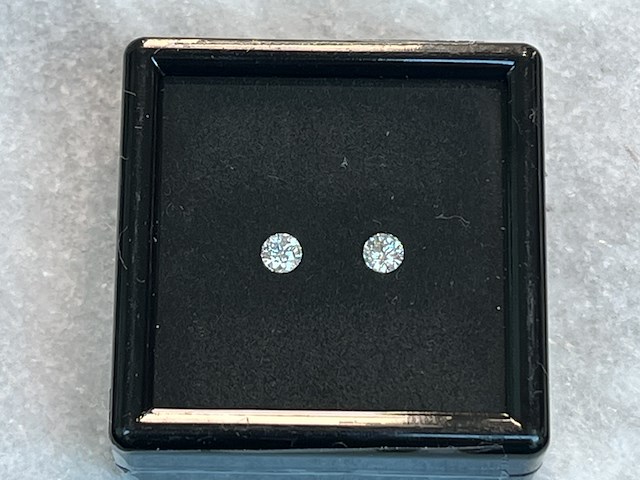 Diamant - 0.44 carat natuurlijke diamant koppel gassan 121 - afbeelding 1 van  2