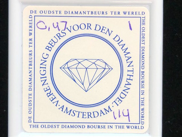 Diamant - 0.47 carat briljant geslepen diamant (gecertificeerd) - afbeelding 3 van  5