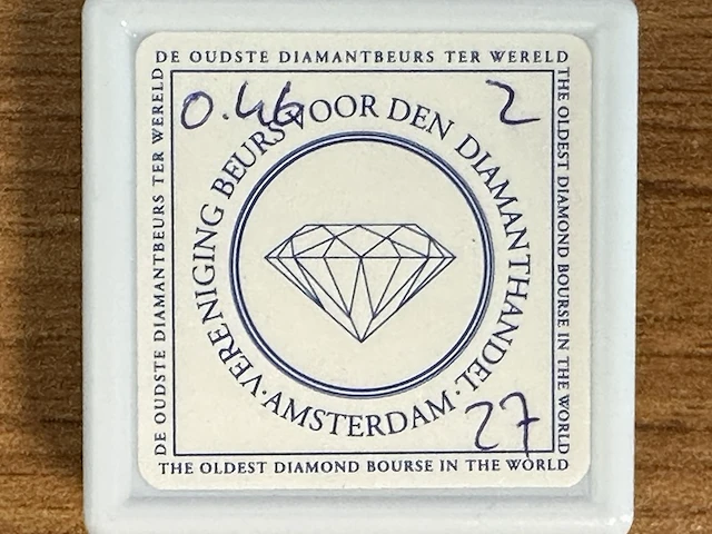 Diamant - 0.47 carat echte natuurlijke diamanten (gecertificeerd) - afbeelding 2 van  4