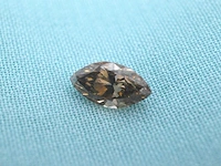 Diamant - 0.49 carat echte champagne gekleurde marquise diamant (gecertificeerd) - afbeelding 1 van  5