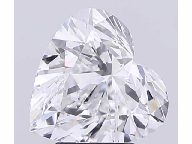 Diamant - 0.50 carat hart vorm geslepen diamant (gecertificeerd) - afbeelding 1 van  3