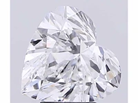 Diamant - 0.50 carat hart vorm geslepen diamant (gecertificeerd) - afbeelding 1 van  3