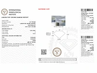 Diamant - 0.50 carat hart vorm geslepen diamant (gecertificeerd) - afbeelding 3 van  3