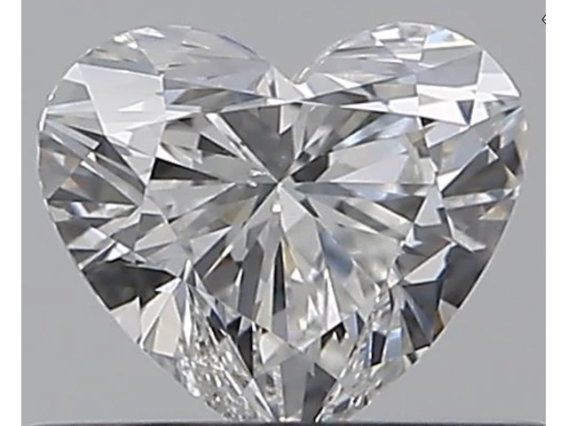 Diamant - 0.50 carat hart vorm geslepen diamant met een gia certificaat (gecertificeerd) - afbeelding 1 van  5