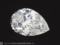 Diamant - 0.50 karaat peer vorm geslepen diamant (gecertificeerd) - afbeelding 1 van  3